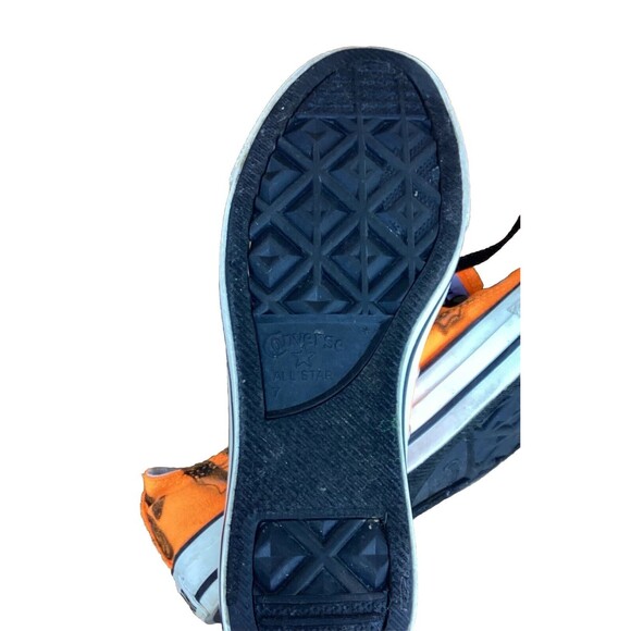 Converse All Star 131275F Orange Mens Size 7 Women’s 9 Customized Claws/ Prints - Picture 11 of 12